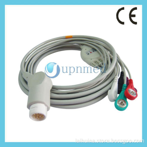 M1986A Philips one piece ECG cable with leadwires 12pin